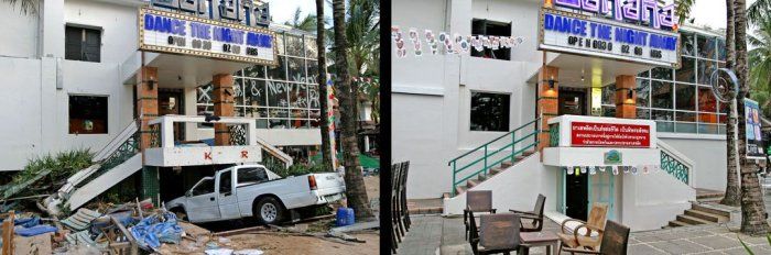 До и после землетрясения (18 Фото)