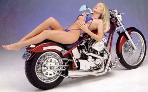 Девушки и мотоциклы (19 Фото)