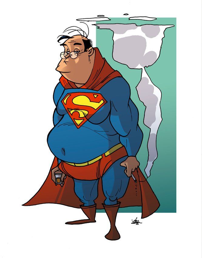 Итальянский иллюстратор Дональд Соффритти о супергероях (16 Фото)