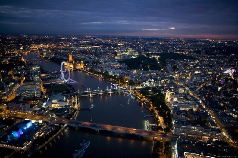 Лондон с высоты птичьего полета (16 Фото)