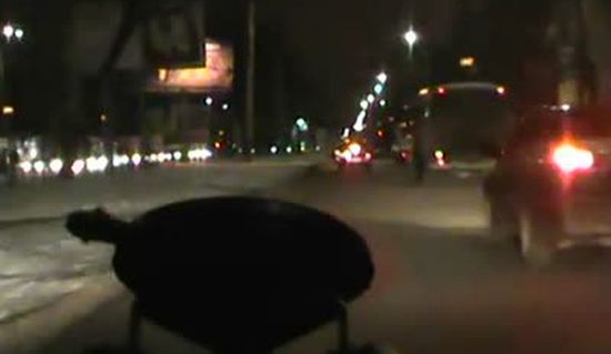 Пьяный водитель устроил ночные гонки в Самаре (видео)