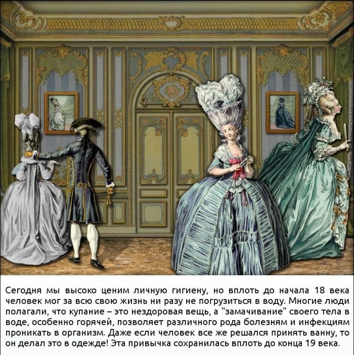 Как относились к гигиене в Европе 18го века (10 картинок)