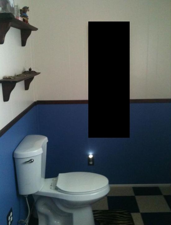 Необычное приспособление в туалете (2 фото)