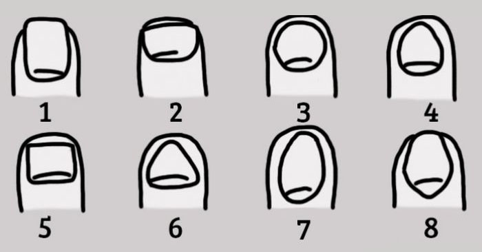 Узнаем характер человека по форме его ногтей (8 картинок)