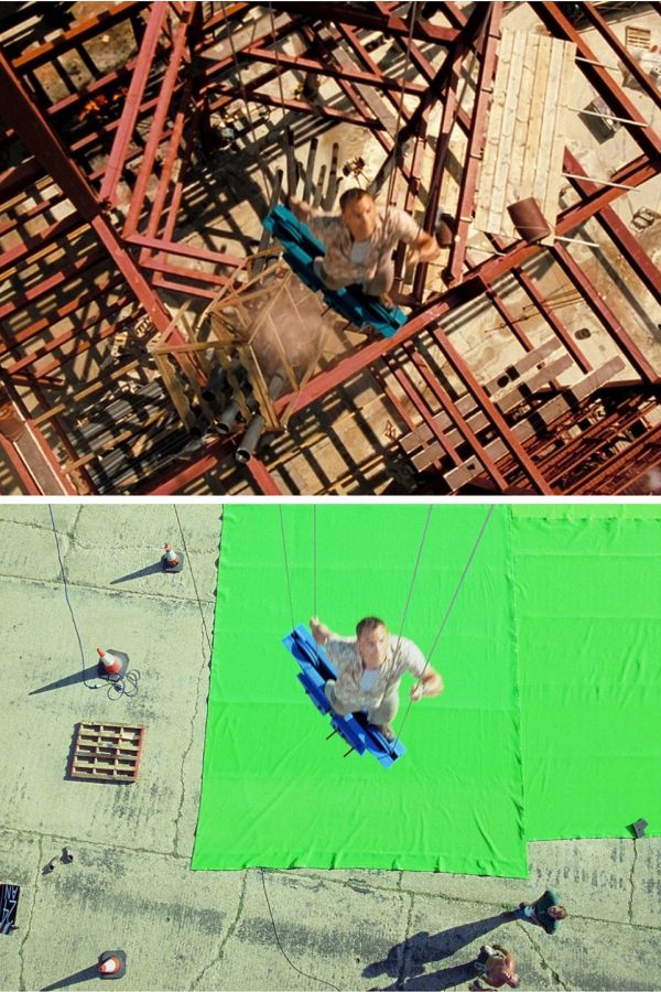 Кадры из «Джеймса Бонда» до и после наложения спецэффектов (15 фото)