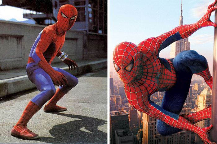 Известные супергерои тогда и сейчас (14 фото)