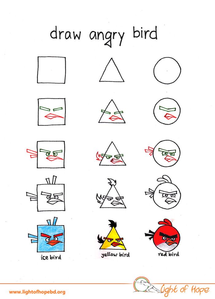 Как нарисовать животных с помощью простых фигур (10 картинок)