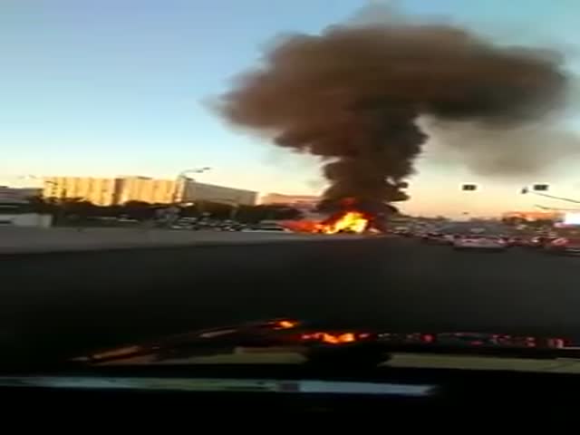 ДТП и пожар на Варшавском шоссе