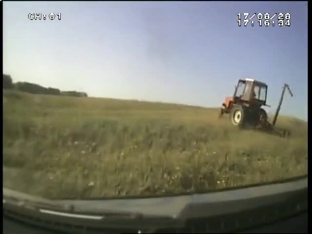 Полицейская погоня со стрельбой за пьяным сибирским трактористом