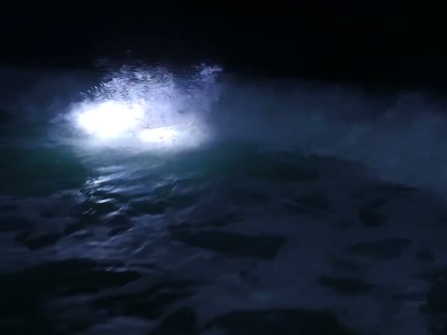 Ночной серфинг на светящейся доске