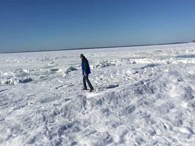 Замерзший океан в Массачусетсе