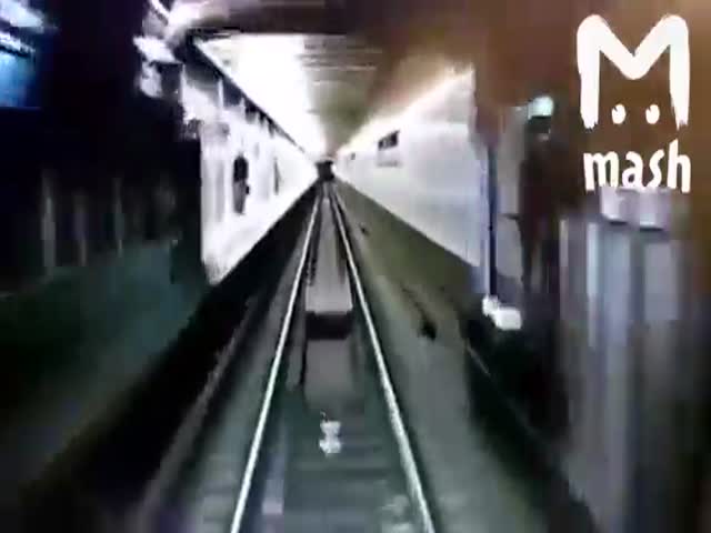 В московском метро парень пытался прыгнуть под поезд