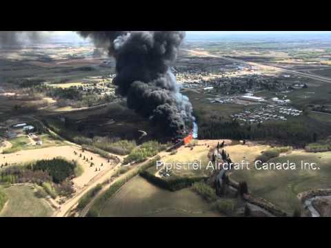 Пожар на ж/д мосту в Майерторпе - Канада