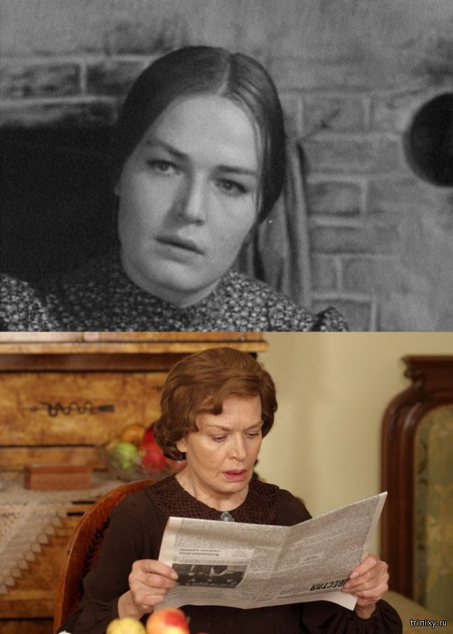 Российские актрисы в начале своей карьеры и в последних фильмах