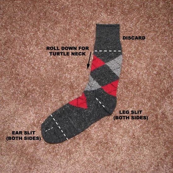 Как можно использовать ненужный носок (3 Фото)