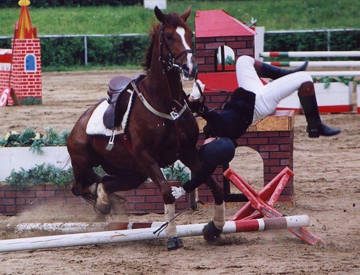 Падения с лошадей (10 Фото)