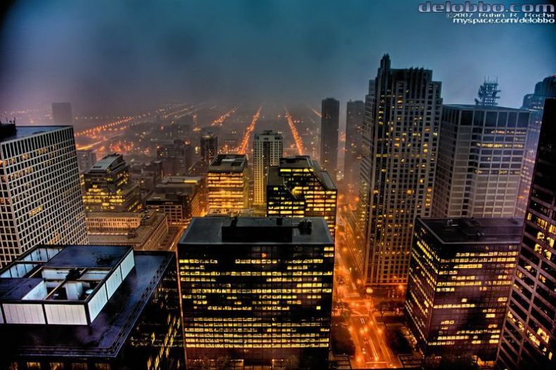 Ночной Чикаго (13 Фото)