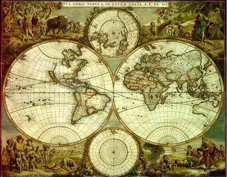 Старинные карты мира (16 Фото)