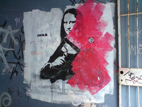 Графити с Мона Лизой (9 Фото)