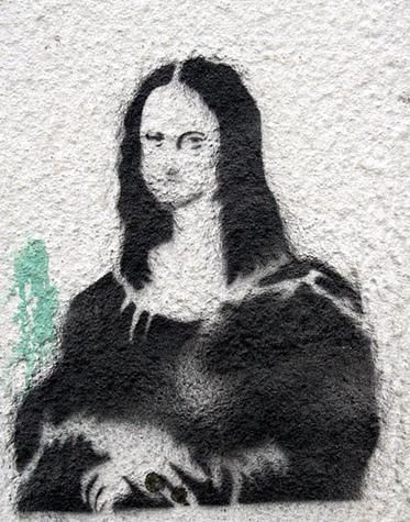 Графити с Мона Лизой (9 Фото)