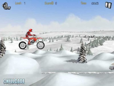 Зимние гонки на мотоцикле (flash игра)
