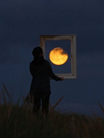 Удивительная игра с силуэтом луны (16 Фото)